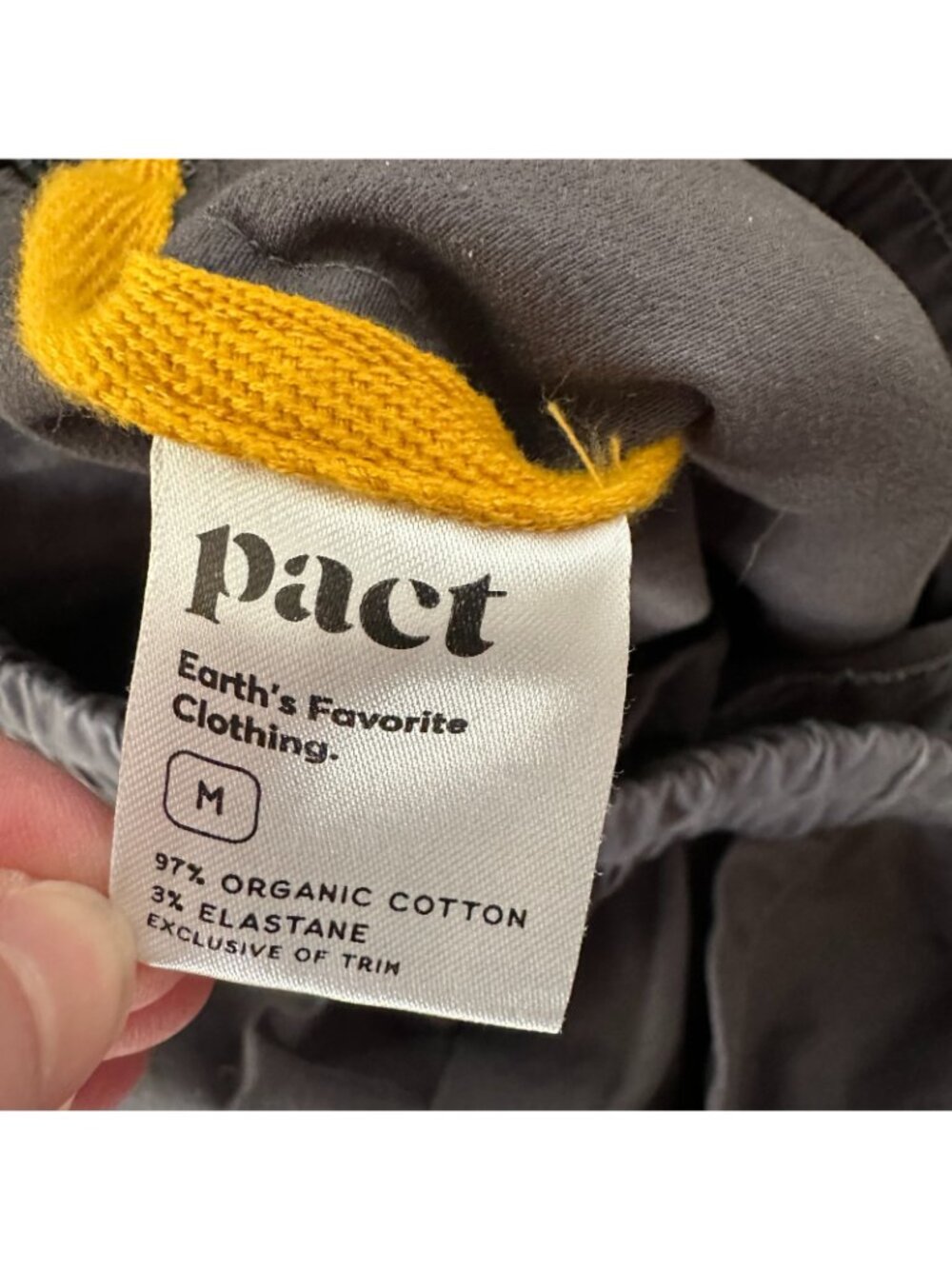 Pact Organic Cotton Gray Pull On Pants Women's MEDIUM - Picture 5 of 7